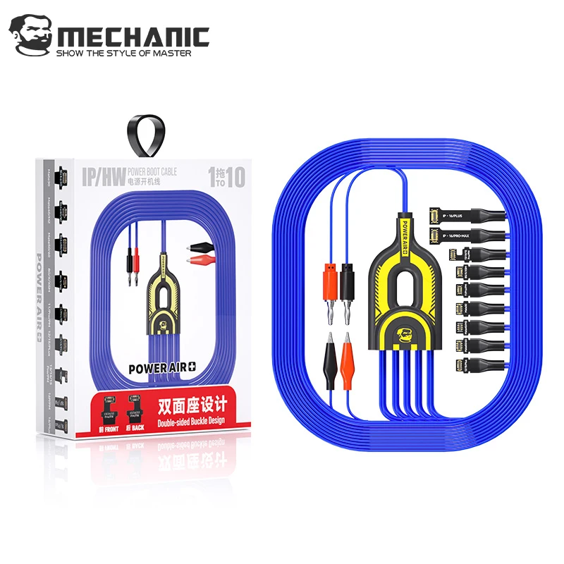 

Зарядное устройство MECHANIC Power Air+ 10 в 1 для Apple Android, двухпортовый толстый медный сердечник, прочный плетеный шнур для быстрой зарядки