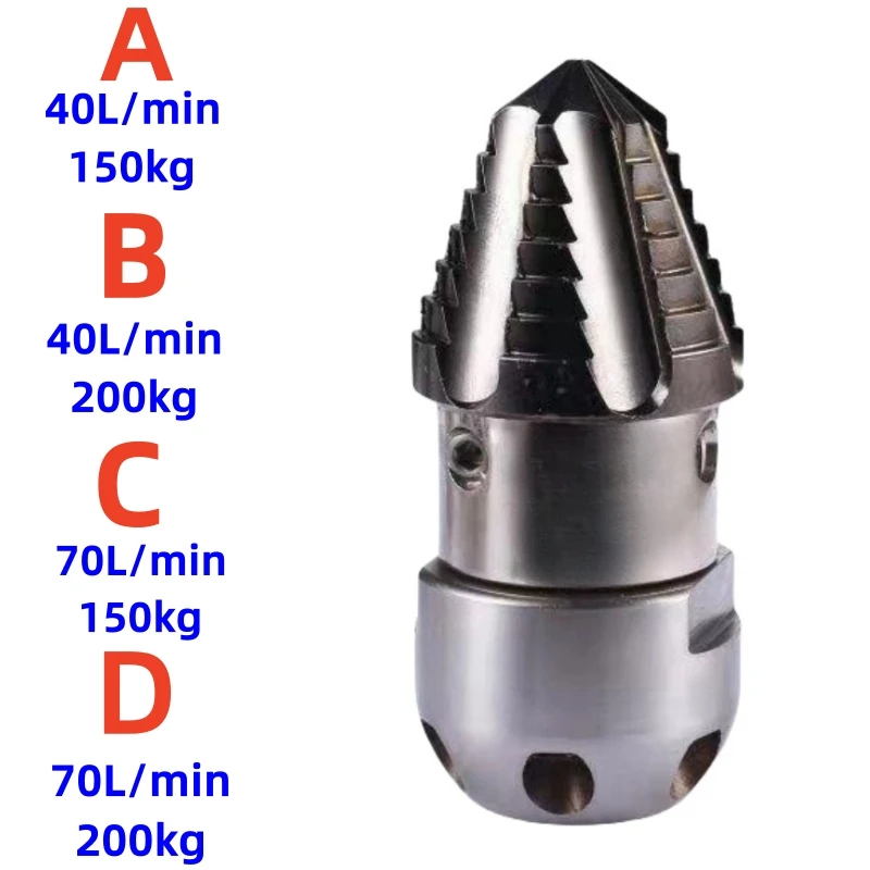 Imagem -02 - Pressão Esgoto Rotativo Bocal de Limpeza Drenagem Vala Ferramenta de Limpeza Dragagem Caminhão Máquina de Dragagem 40l70l por Min Alta