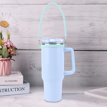스탠리 컵 액세서리용 실리콘 물병 손잡이, 물병 스트랩 캐리어, 대부분의 8-40oz