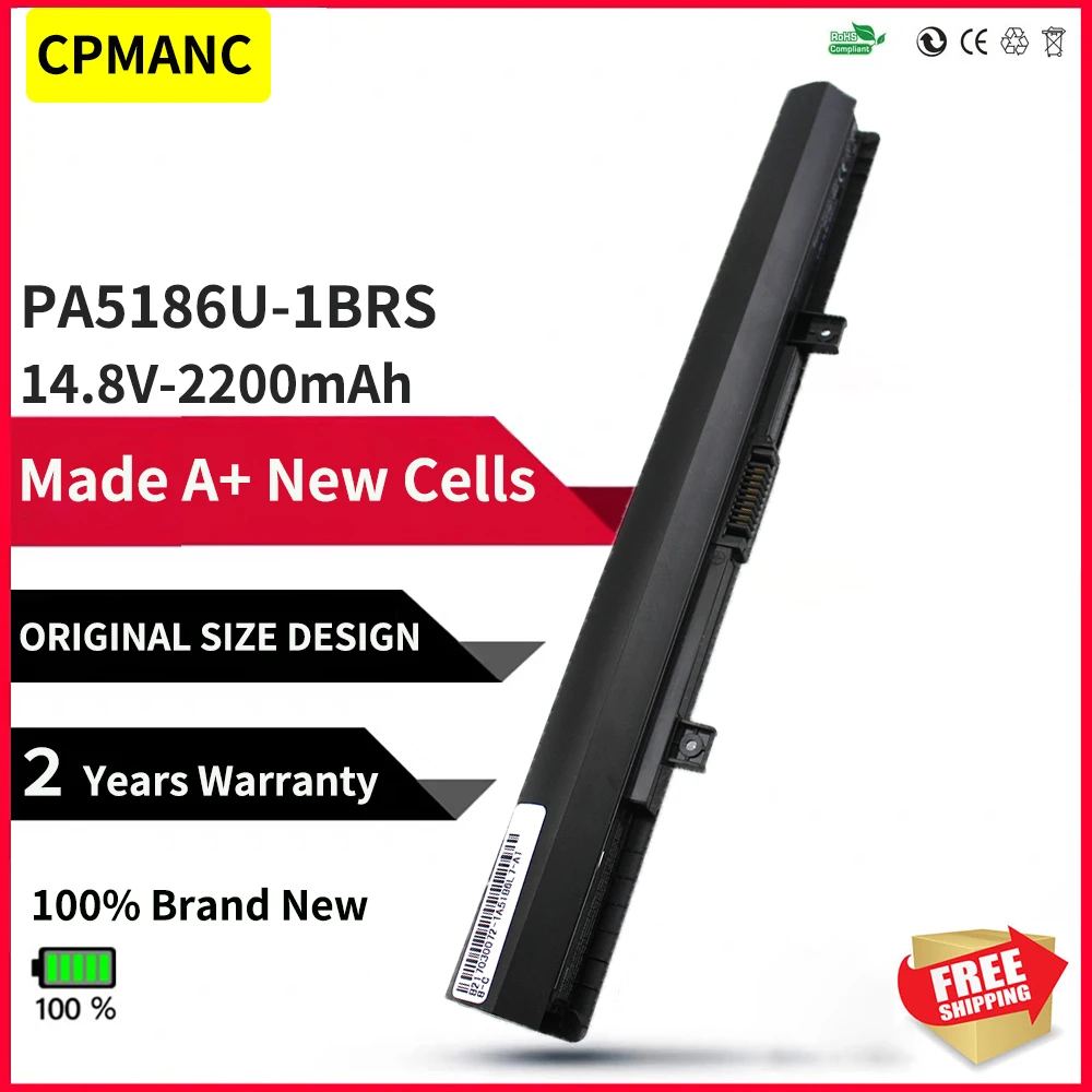 

CPMANC Laptop Battery PA5185U-1BRS for Toshiba Satellite C50 PA5185U PA5184U-1BRS PA5186U-1BRS C50-b C55D C55