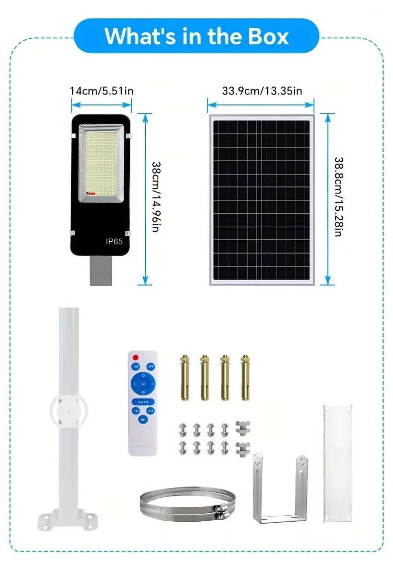 Solar-Powered Outdoor Lights – 18000mAh Battery, 651 LED Bulbs, Durable Aluminum Housing, Flexible Mounting Options for Gardens, Garages, Courtyards, Commercial Areas & Pathways