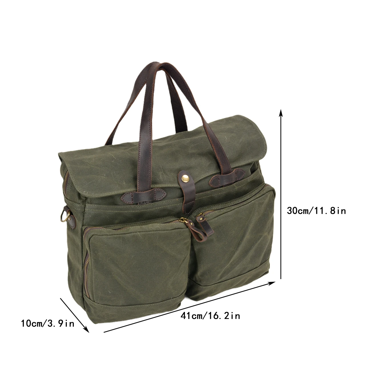 Retro soft oil wax canvas men's bag business briefcase 15.6 inch computer bag leisure handbag shoulder crossbody bag