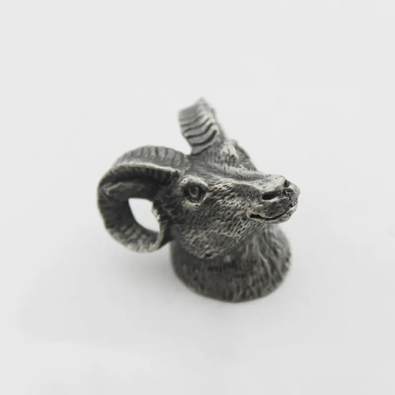 Goat Head Drawer Dresser Knobs Antique Silver Kitchen Cabinet Pulls Handles Vintage Kitchen Accessories Retro Furniture Hardware