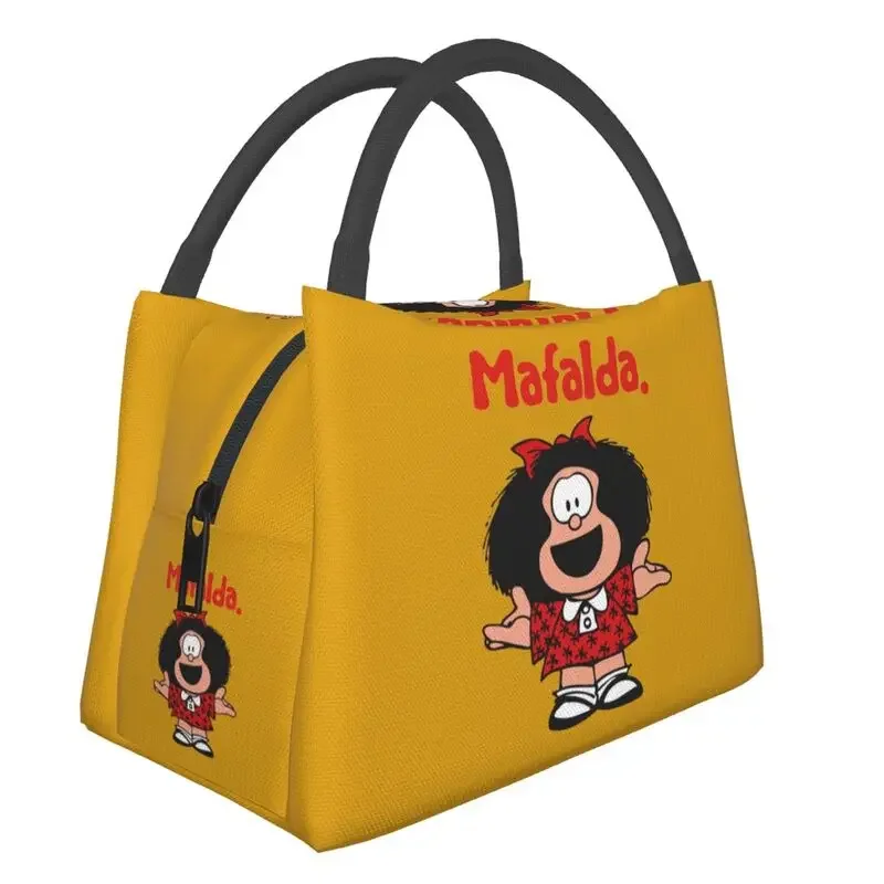 

Сумки для обеда Happy Mafalda на заказ для мужчин и женщин, термоизолированный ланч-бокс для пикника, кемпинга, работы, путешествий