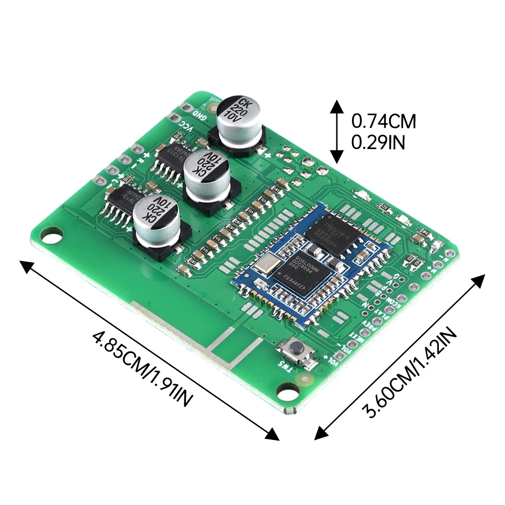 APP Name Change Password EQ Bluetooth-compatible 5.1 Qualcomm Lossless QCC3034 Amplifier Board Support TWS Boost 5/6/8W