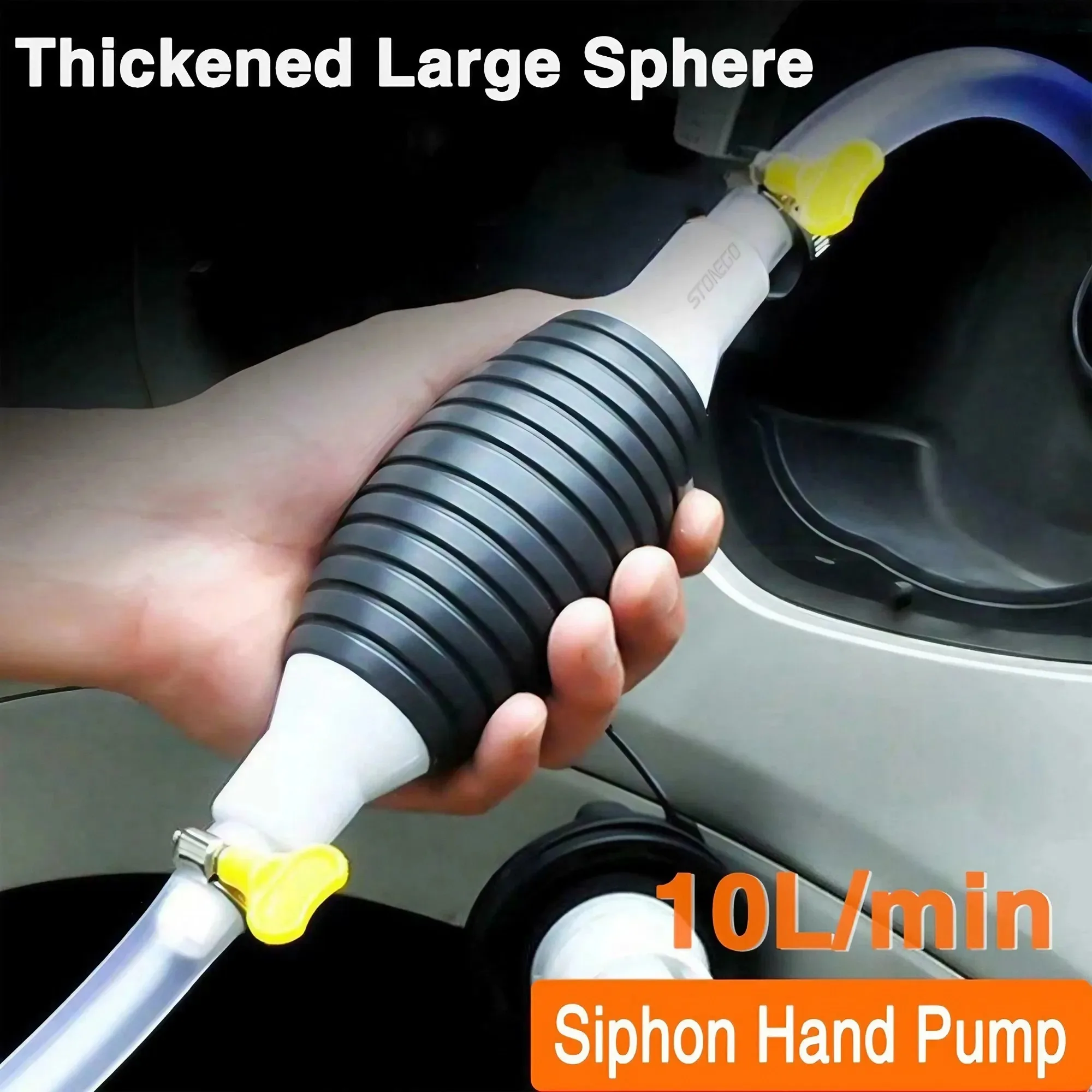 1PC/2PCS Manual Fuel Primer Pump, Gasoline and Diesel Transfer Tool with Valve Clips for Car