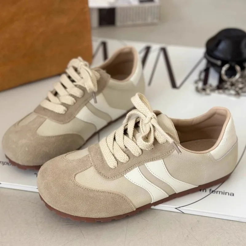 أحذية مسطحة مريحة مانعة للانزلاق مقاومة للاهتراء للنساء ، أحذية رياضية غير رسمية ، مطابقة الألوان ، مفردة ، ربيعية ، جديدة #2