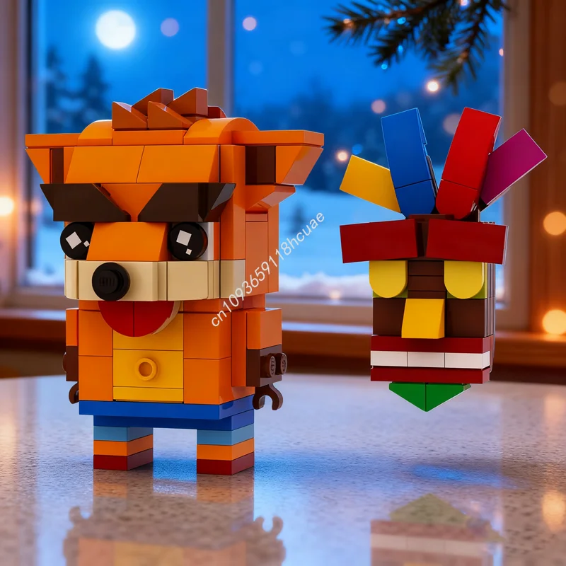 

216 шт. MOC Crash Bandicoot Aku BrickHeadz модель строительные блоки игрушки архитектура творческая идея Рождественский подарок детский день рождения