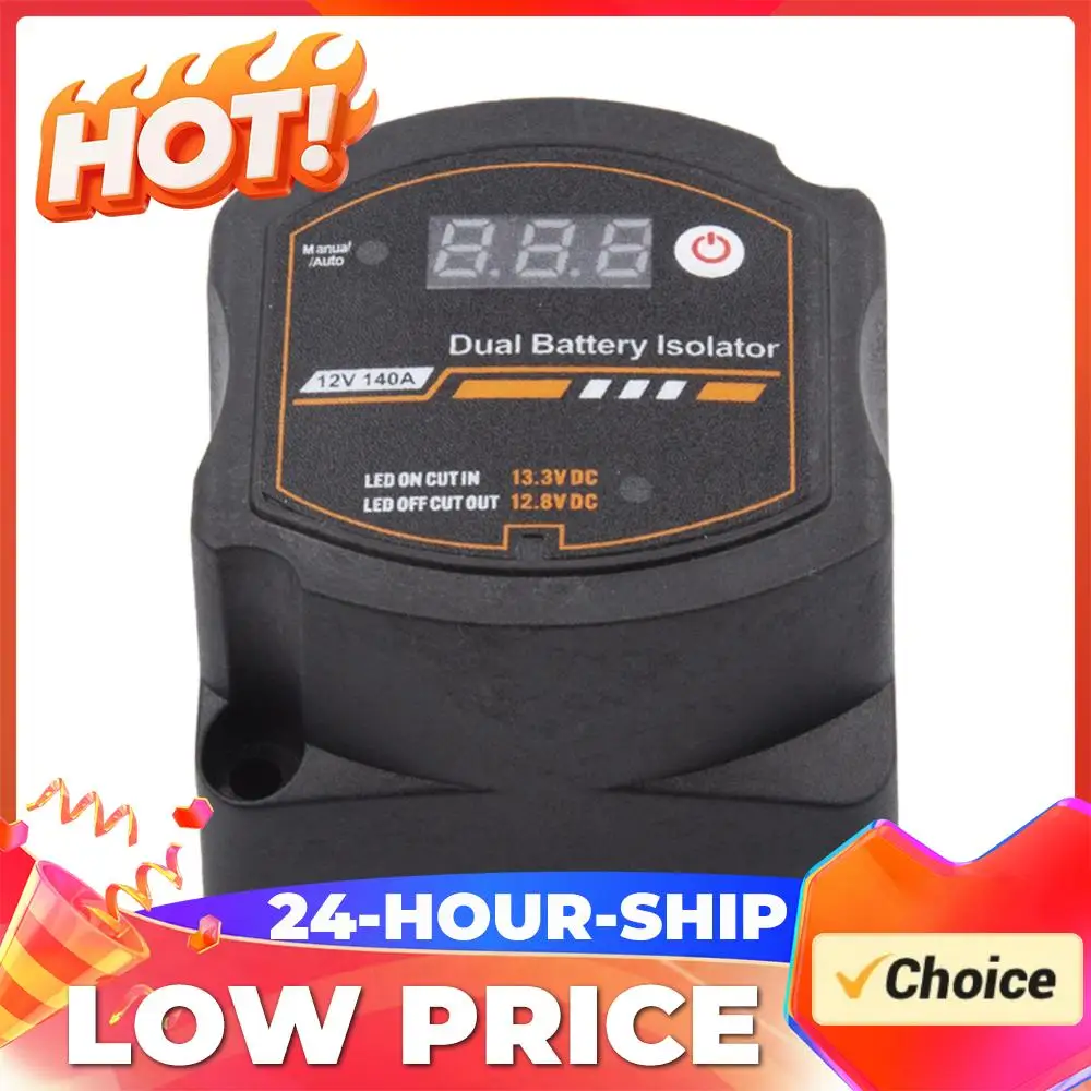 

Dual Battery Isolator 12V 140A Auto Manual Voltage Sensitive Relay Smart VSR for Car RV Boat Marine