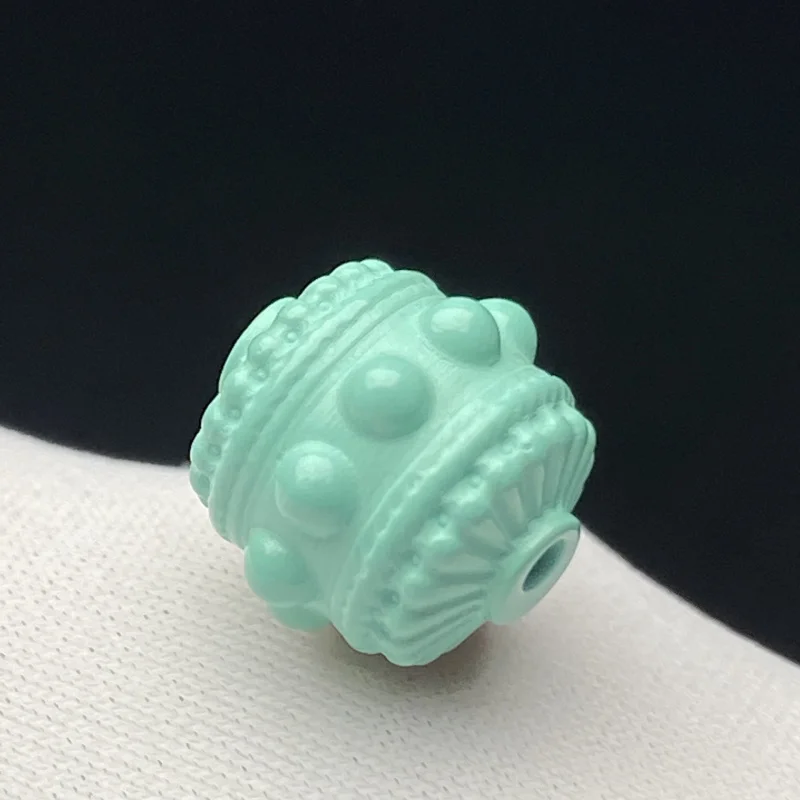 High Porcelain Yajiaoshan Material Turquoise Gear Back Cloud Wenwan Bracelet Necklace Bead Spacer Accessories