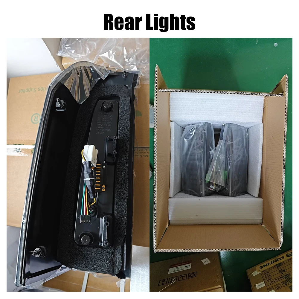 Pair Of Car Tail Light Assembly For Nissan Patrol Y61 07-16 LED Brake Flowing Water Flicker Plug and Play Tail Lamps Taillights