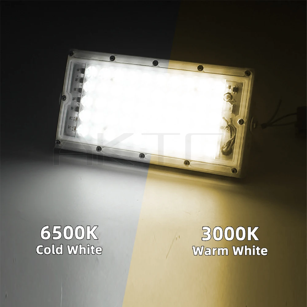 12 فولت تيار مستمر 50 واط LED كشاف ضوء خارجي الأضواء 3000 كيلو 6000 كيلو دافئ أبيض DC12V ضوء أمان محمول للتوصيل مع البطارية #2