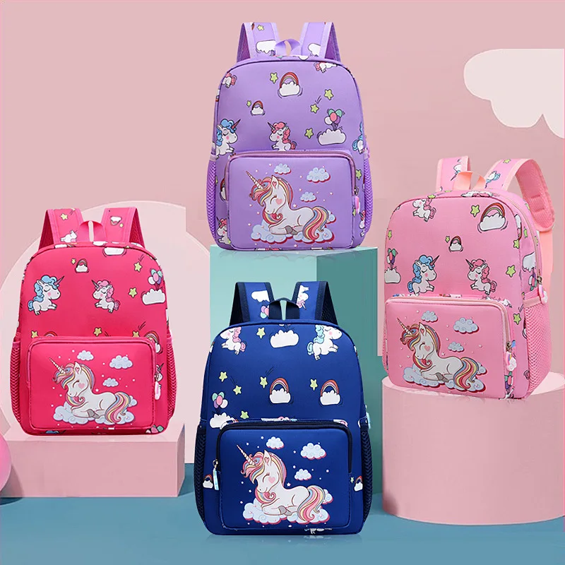 Tas sekolah anak perempuan pola Unicorn lucu 2023 ransel anak perempuan untuk 2-5 tahun tas TK Anak putri kecil