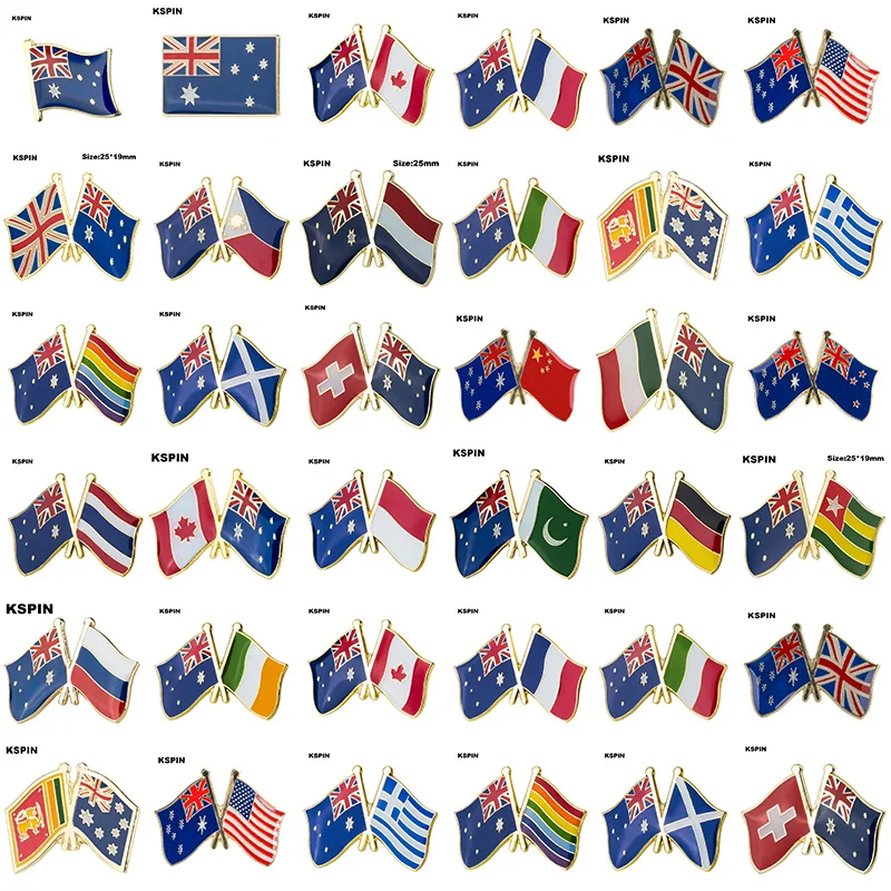 Australia Flag Badge Brooch Natinal Lapel Pins Flag Lapel Pins Country Flag Badge