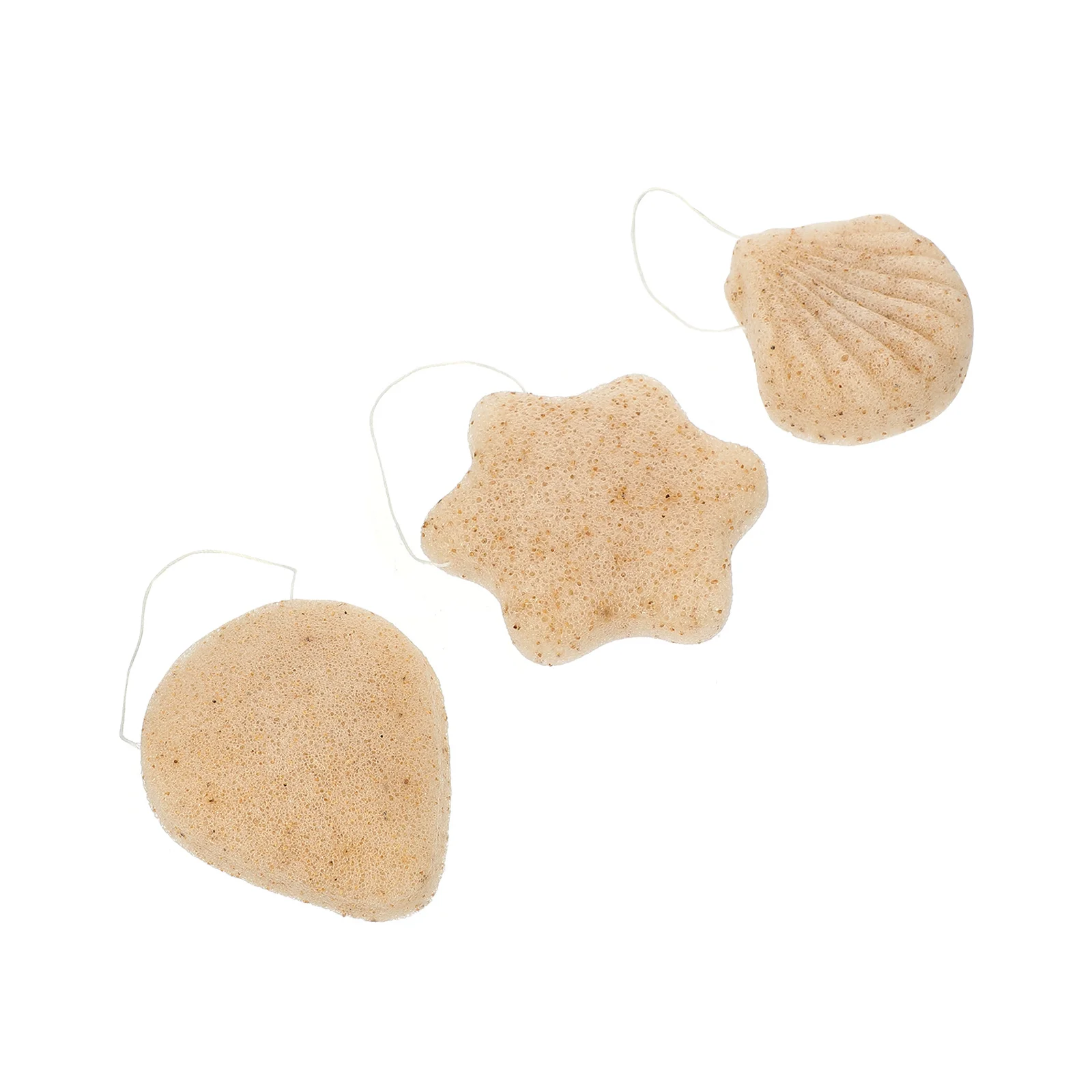 

3Pcs Facial Cleansing Sponges Natural Fiber Makeup Remover Pads Deep Pore Exfoliating Face Wash Tools Soft Gentle for Daily Skin