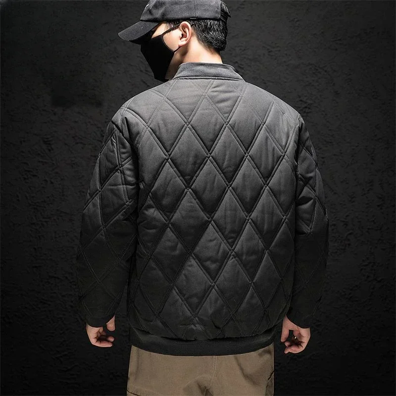 Down Jackets for Men Rhombus Parkas Man Padded Coat Padding Winter 2024 Korean Luxury Clothing Reviews Many Clothes Outer Heavy