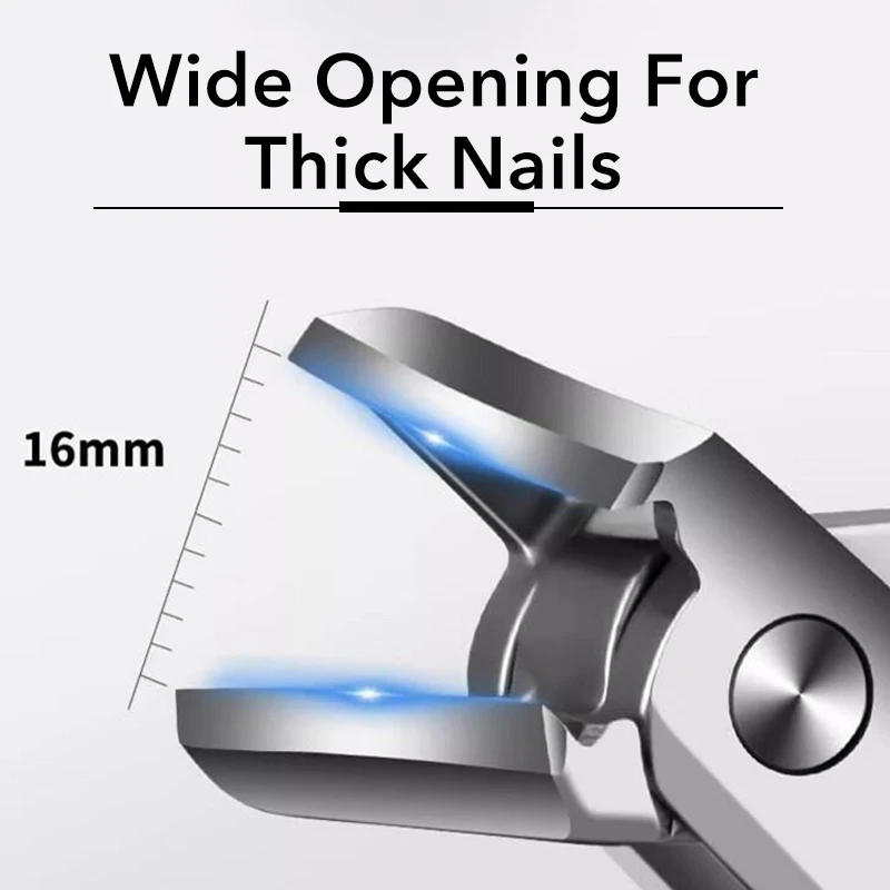 Cortauñas de borde inclinado con receptor, cortador de uñas encarnadas de acero inoxidable, herramientas de manicura, 1 Uds.