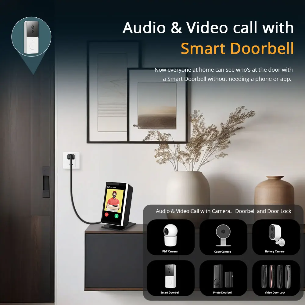 Zemismart 5 بوصة لوحة تحكم مركزية ذكية تعمل باللمس تأتي مع حامل مدمج Alexa Voice Zigbee BLE بوابة العمل مع Tuya