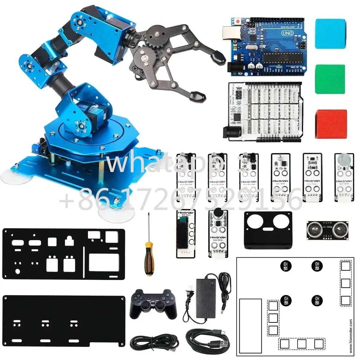 Assembled xArm UNO 6DOF Robot Arm Mechanical Arm with Secondary Development Sensor Kit for Arduino