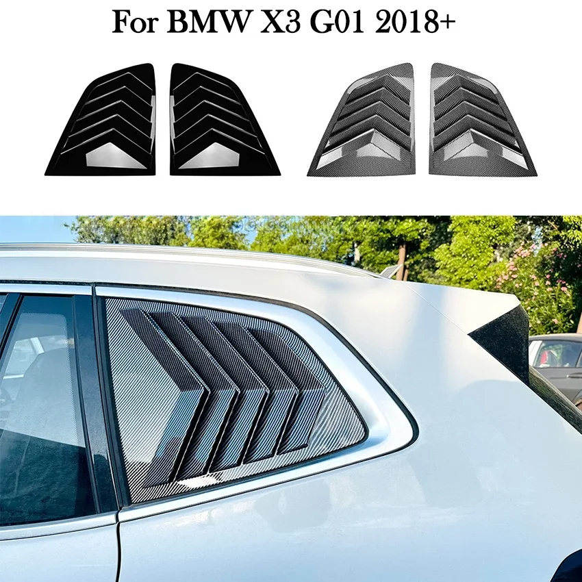 

Car Rear Window Shutter Cover Trim For BMW X3 G01 2018 2019 2020+ Window Louver Side Vent Trim Decoration Body Kits Accessories