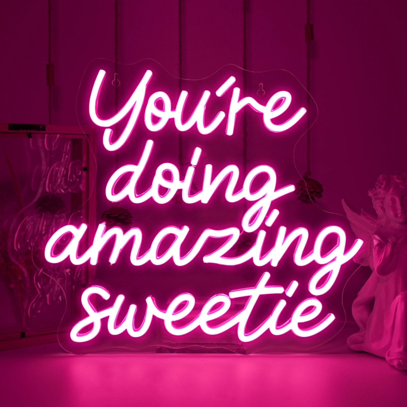 

Ты делаешь удивительная неоновая вывеска Sweetie розовая для настенного художественного декора, переключатель с регулируемой яркостью, вдохновляющая буква для спальни, классной вечеринки