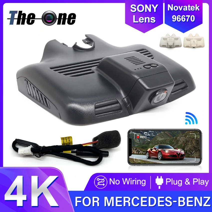 For Mercedes-Benz MB C 220d C200 C300 4Matic W205 W208 S205 BJ 2015-2018 4K Plug and play Dash Cam Car DVR Video Recorder Camera