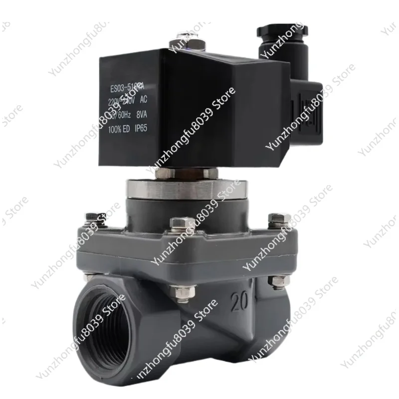 

solenoid valve 0.1~6bar 220v 24v diaphragm pressure valve way valve UPVC/CPVC Anti-corrosive Energy Saving Electric