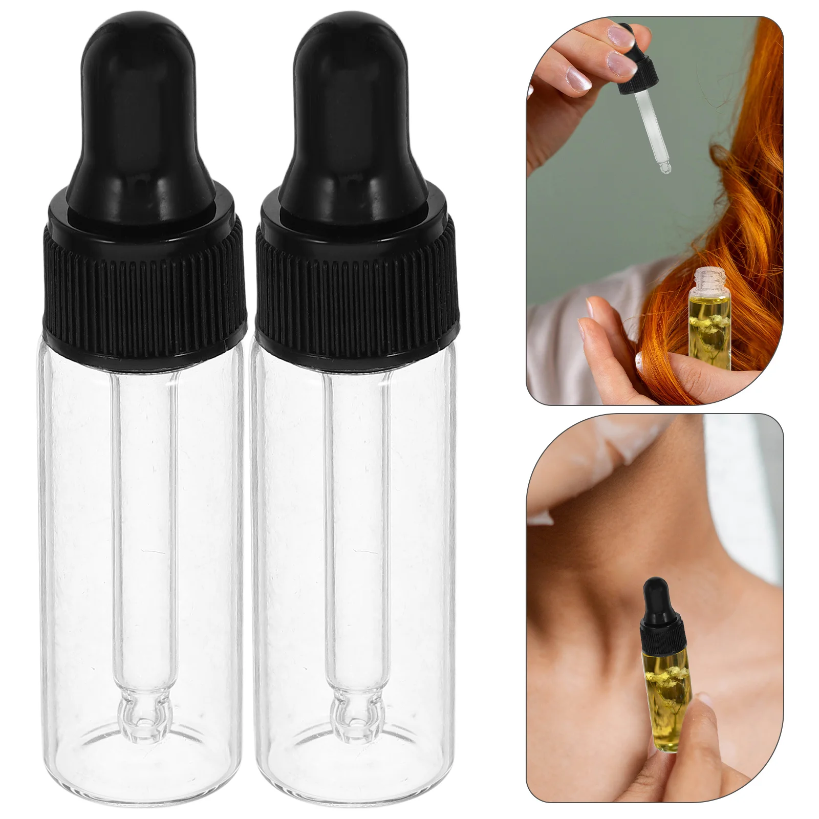 

20pcs Serum Dropper Bottles Glass 5Ml Leakproof Travel Containers For Perfume Essential Oils Skincare Mini Vials Fine Threaded