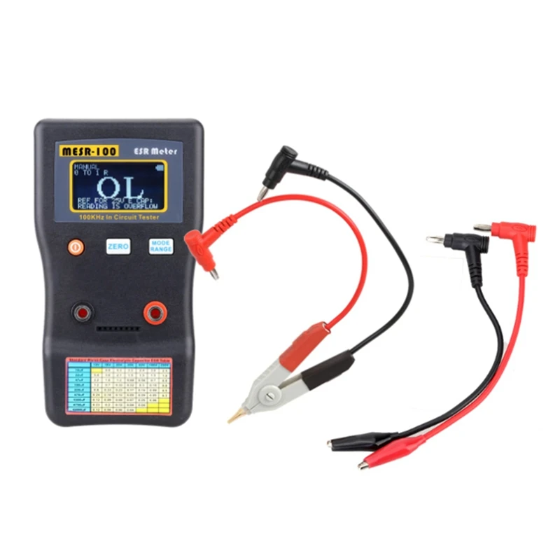 

MESR-100 Capacitance Ohm Meter Professional Measuring Capacitance Resistance-Capacitor Circuit Tester Capacitor Tester