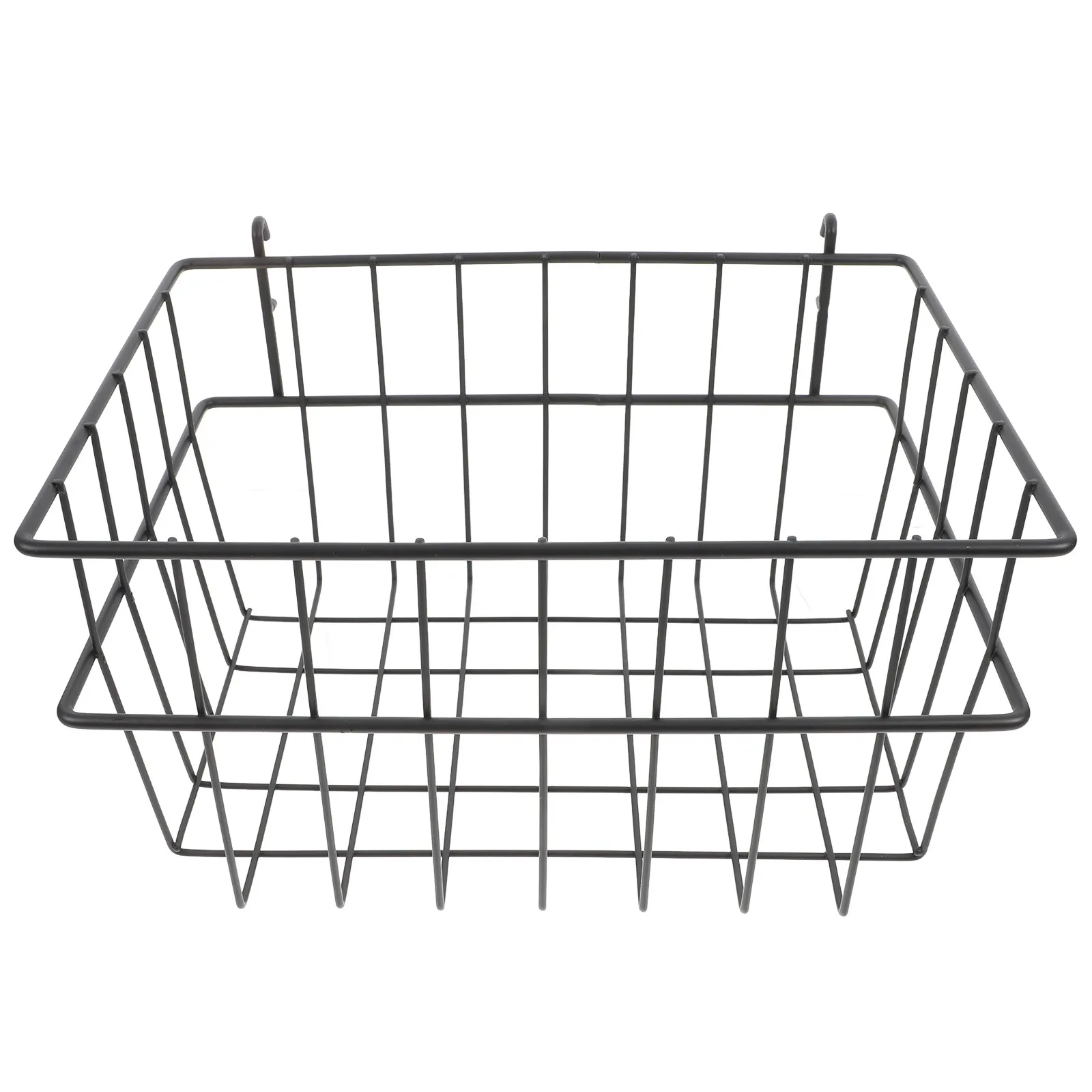 Black Iron Pegboard Storage System Wall Mounted No Drill Tool Organizer Baskets for Garage Workshop Kitchen Bathroom Craft Room