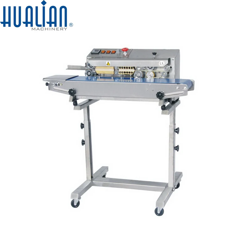 FR-770III Hualian Automatic Plastic Bag Oil Pouch Mechanical Continuous Heat Food Packing Band Sealer Sealing Machine