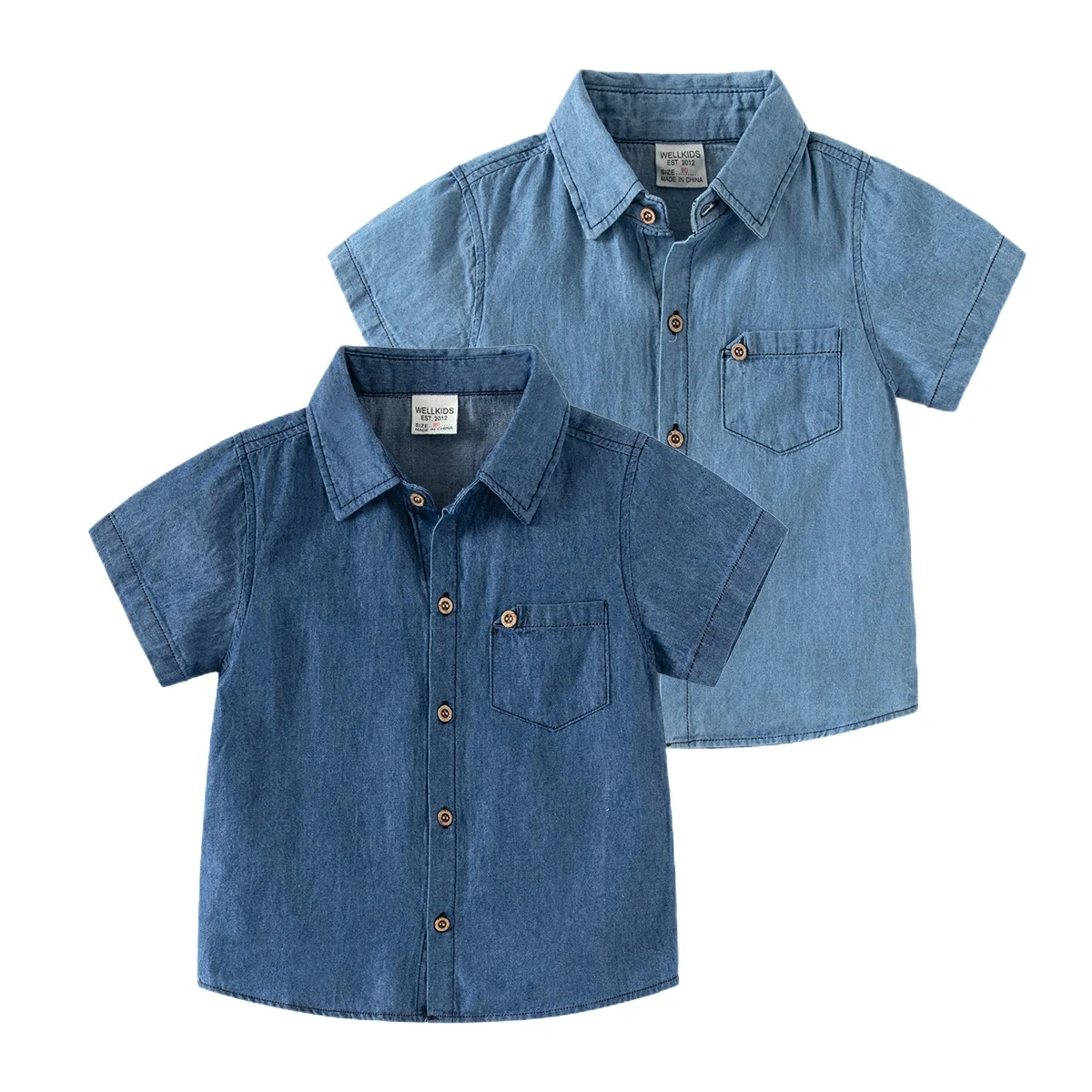 

Summer Boys Denim Shirts Toddler Kids Tops Tees Children's Clothes