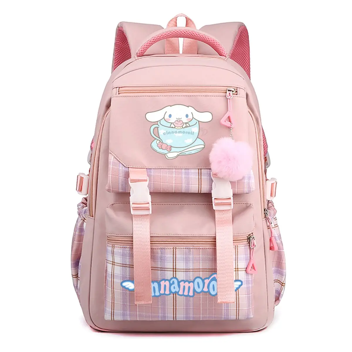 لطيف سينامورول طباعة حقيبة المدرسة النساء الفتيات حقيبة السفر الأطفال المراهقين الطلاب الحقائب المدرسية سينامورول حقائب هدية