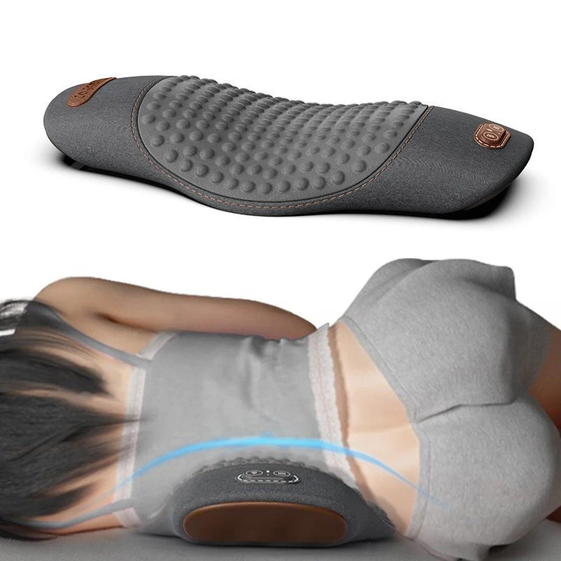 Waist Support Vibrating Sleep Pad Lumbar Support Pillow for Waist Massage Back Lumbar Support Cushion Back Support Bed Pillow