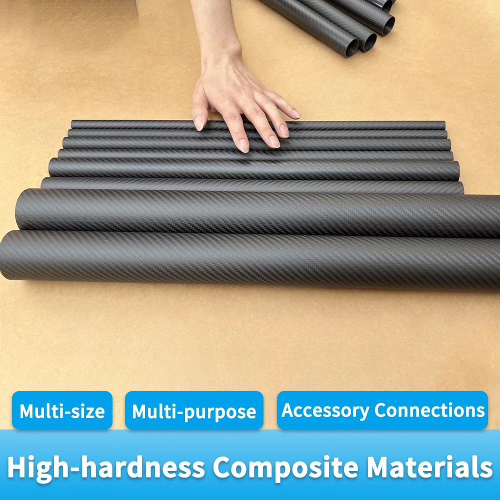 2 قطعة 500 مللي متر 3K أنبوب ألياف الكربون ماتي وسطح لامع أنبوب الكربون OD 4,5,6,7,8,9,10,11,12,13,14,20 مللي متر لآلة حماية النباتات #4