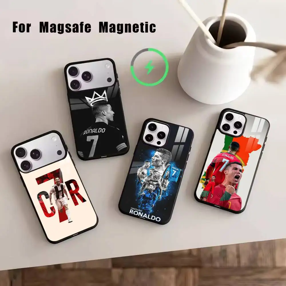 

D-Cristiano Ronaldo Phone Case For iPhone17,16,15,14,13,12,11 Plus,Pro Magnetic For Magsafe Wireless Charging