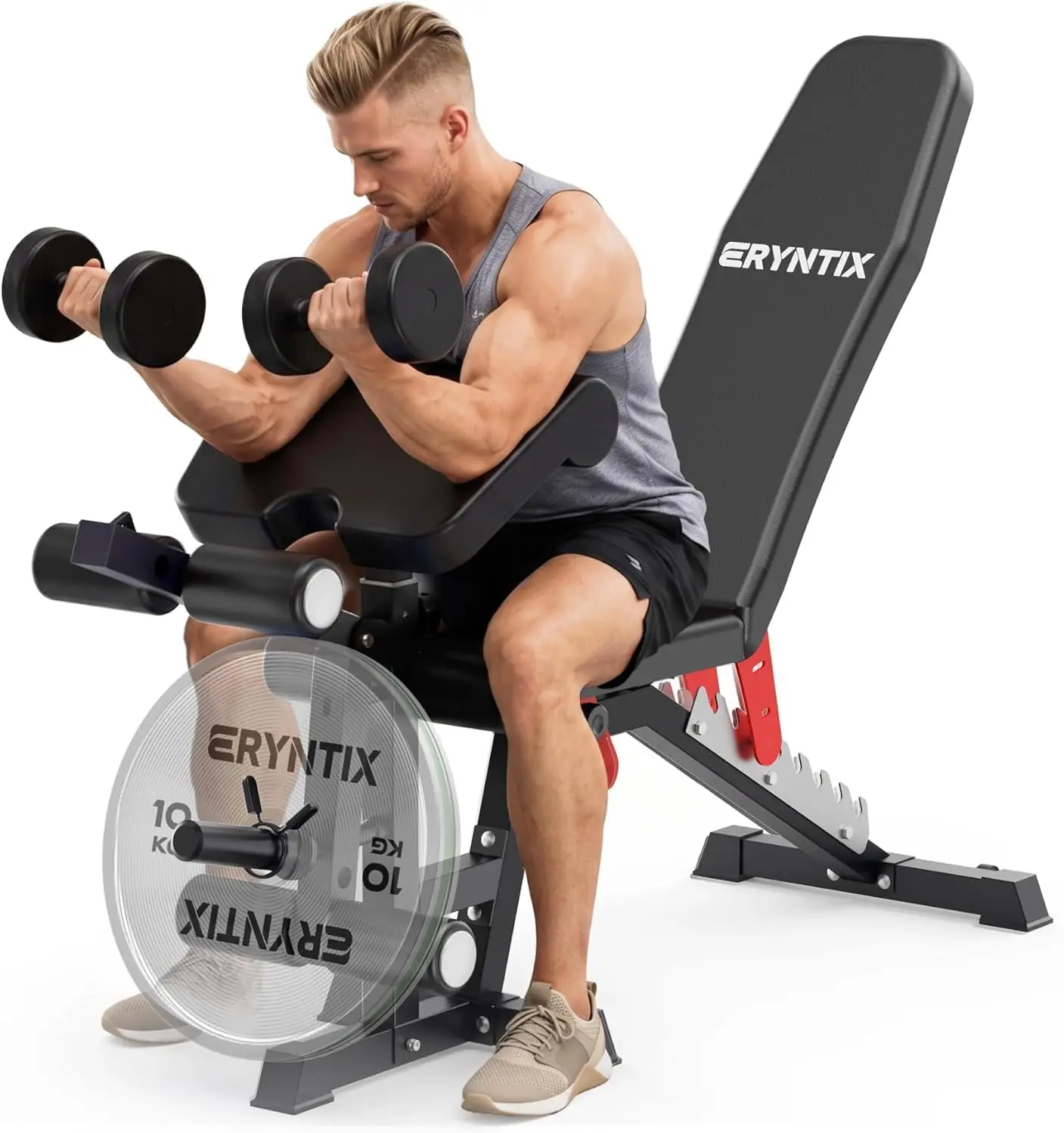 Adjustable Weight Bench, Heavy-Duty 1600LBS Bench Press with Leg Extension, 21 Positions, ISCC Plus Certified