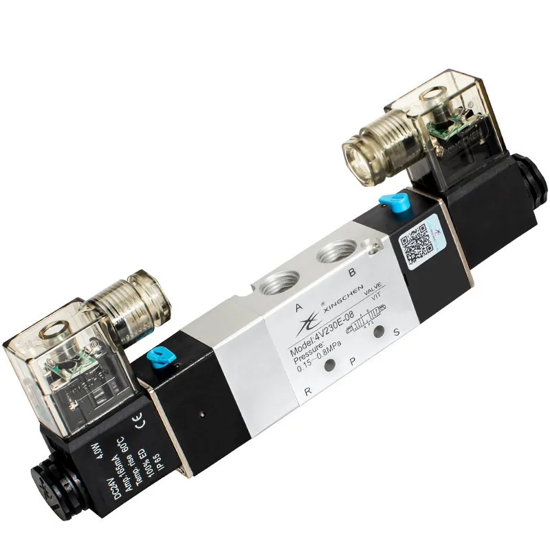

Xingchen Pneumatic 4V130-06/4V230C-08/4V330C Three-way Five-position Double Electronically Controlled Closed Solenoid Valve