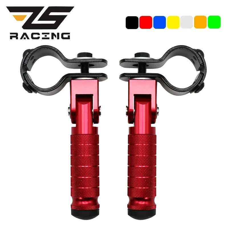 

ZS Racing 8mm Universal Pedals Folded Footrest Footpeg For Motorcycles Bicycles Electric Vehicles Mopeds Karts Scooters