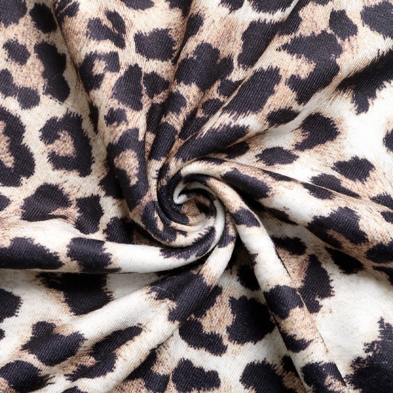 فستان نسائي طويل بطبعة الفهد بدون أكمام بقصة ضيقة للعطلات الصيفية والحفلات اليومية ونمط مثير #6