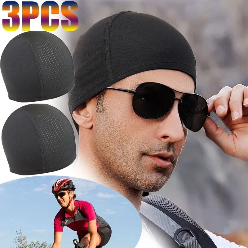 

Unisex Sports Cap Motorcycle Riding Quick Drying Breathable Cap Motorcycle Helmet Liner Cap Outdoor UV Motorbike Accessories