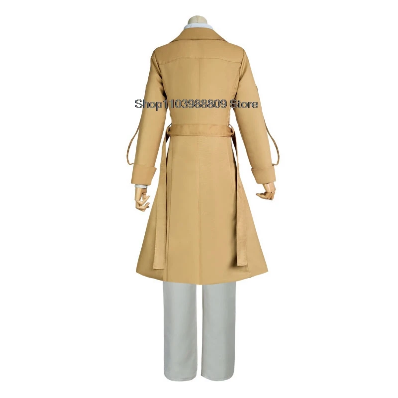 Anime Bungo Stray Dogs Dazai Osamu Costume Cosplay Adulto Giacca Lunga Cappotto Vestito da Uomo Giacca a Vento Abbigliamento di Halloween