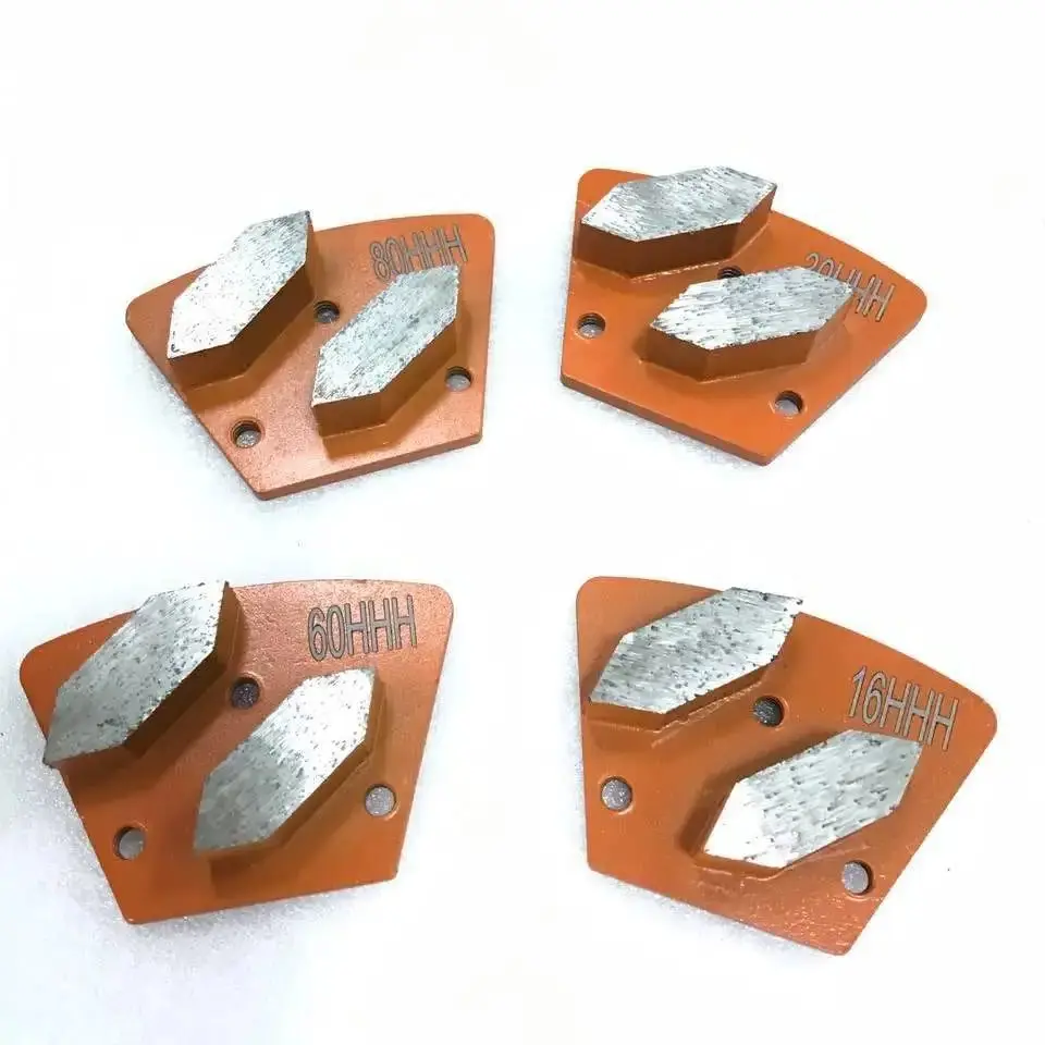 

Trapezoid Diamond Hexagonal Segemnts Metal Grinding Disc Block Abrasive For Epoxy Terrazzo Concrete Floor For SASE Grinder 9PCS