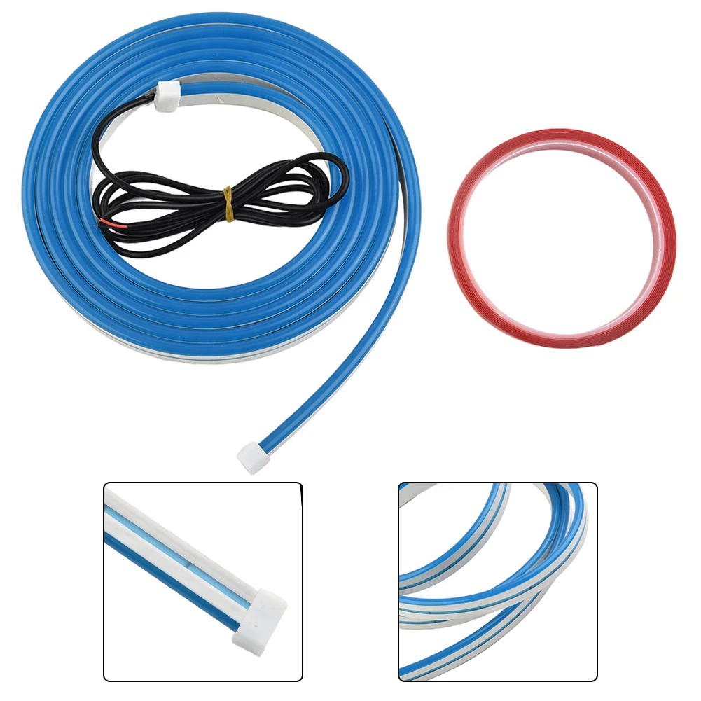 Multi Functional 2M LED Daytime Running Light Strip Flexible Car Hood Light Waterproof for Home Decorative Lights
