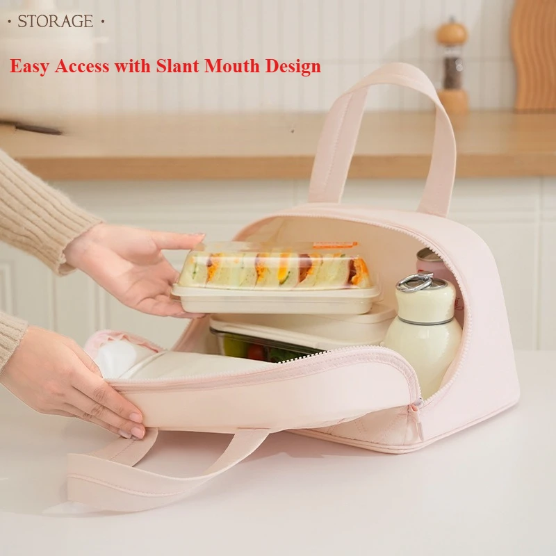 Hot Sale Large Lunch Bag Women Waterproof Concise Convenient Fresh Cooler Bags Thermal Breakfast Food Box Portable Picnic Travel