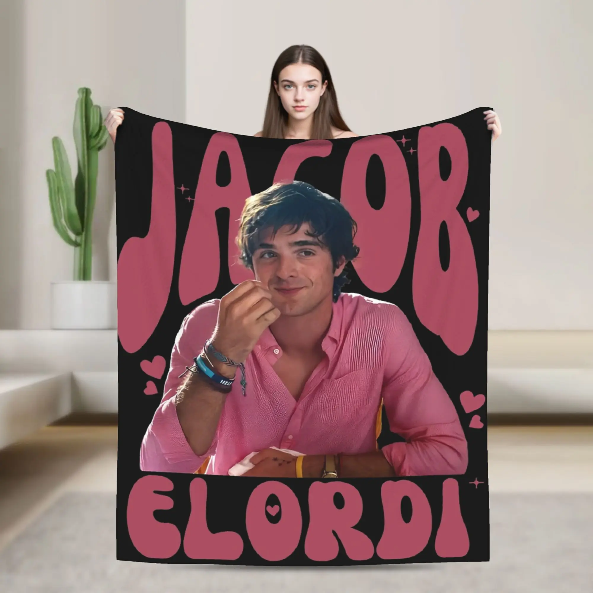 Romantische Jacob Elordi Weiche Decke Camping Plüsch Decke Lustige Couch Stuhl Flanell Tagesdecke Sofa Bett Abdeckung