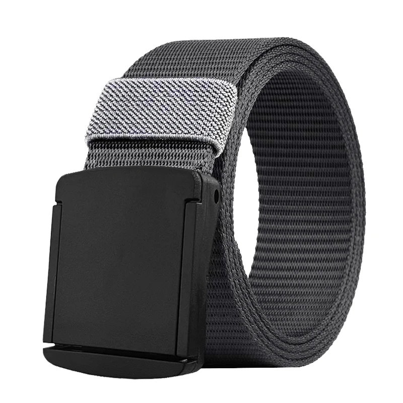 Men's Quick Release Plastic Buckle Lightweight Adjustable Waist Belt, Paired with Suits and Casual Jeans