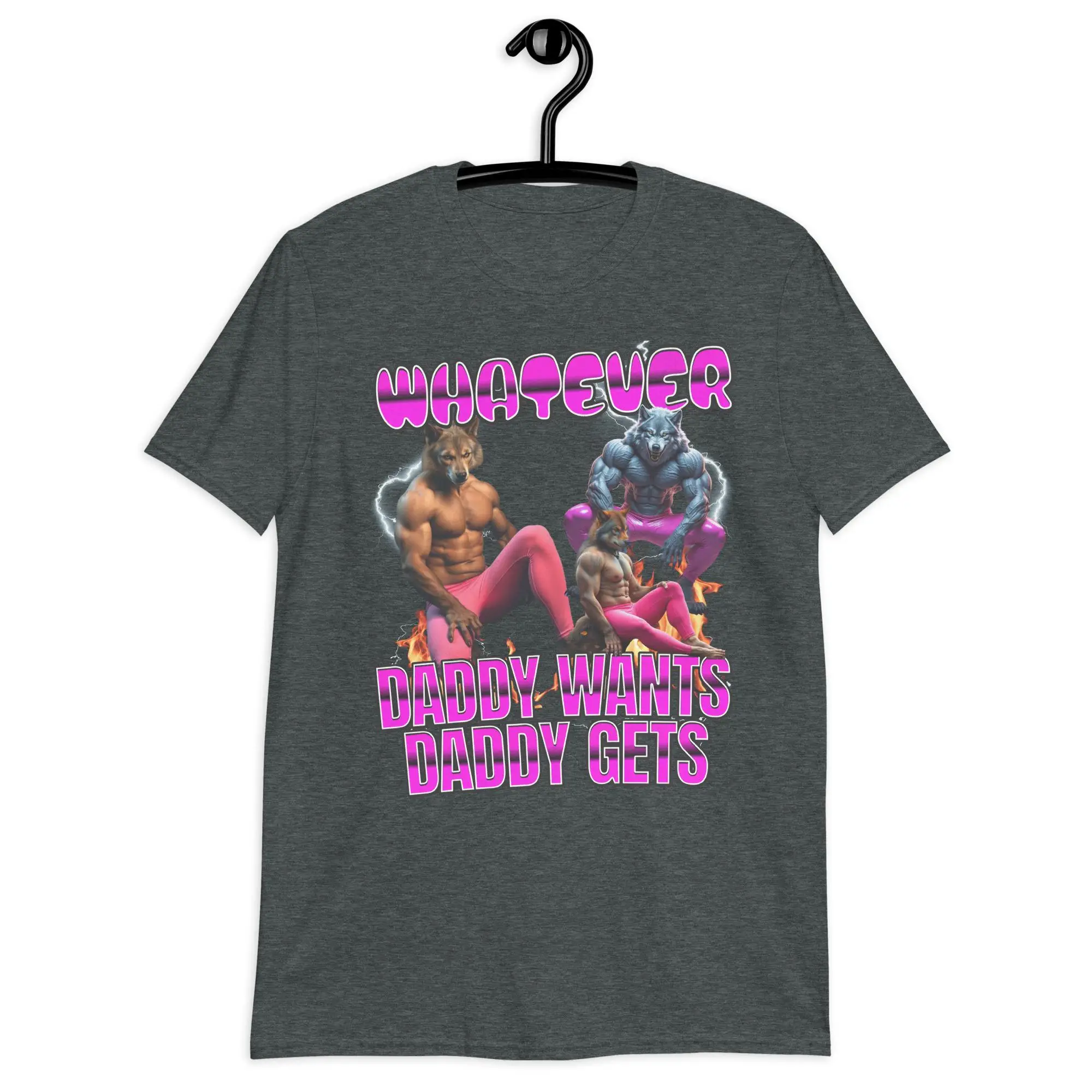 قميص Werewolf Meme المضحك: تي شيرت صيفي برسومات فكاهة للبالغين للرجال والنساء تي شيرت فضفاض وجيد التهوية