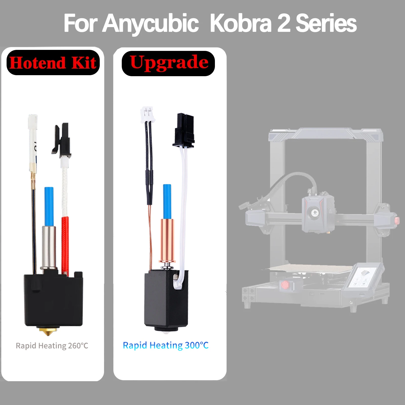

Модернизированный комплект Hotend 24 В для Anycubic Kobra 2 Kobra 2 Series Neo Pro/Plus/Max Комплект Hot End 24 В 60 Вт Kobra 2 Plus/2 Max/2 Neo/2 Pro