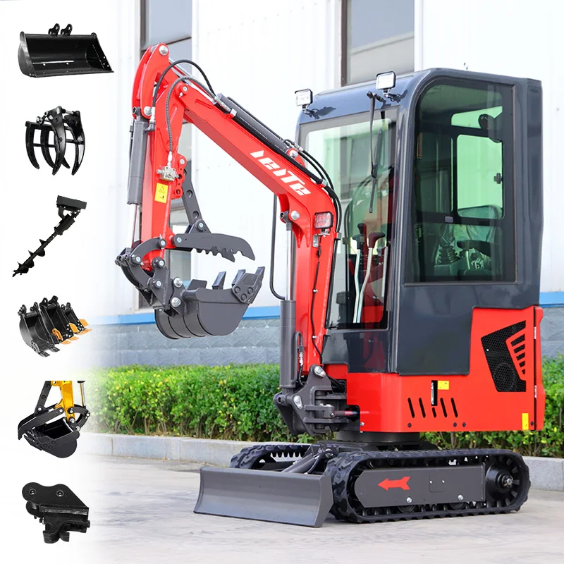 Household 1 Ton mini excavator with CE Garden Home Hydraulic Crawler Micro digger Farm Small Mini Escavator customsized price